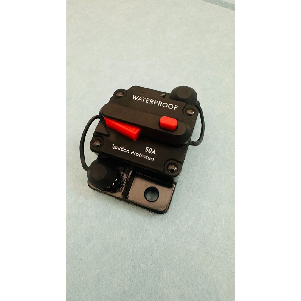 50 Amp Waterproof Circuit Breaker,with Manual Reset Marine Trolling Motors Boat